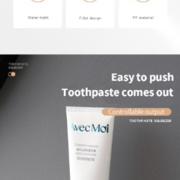 Simple Clean look Toothpaste Dispenser Wall Mount for Bathroom - Picture 6 of 9